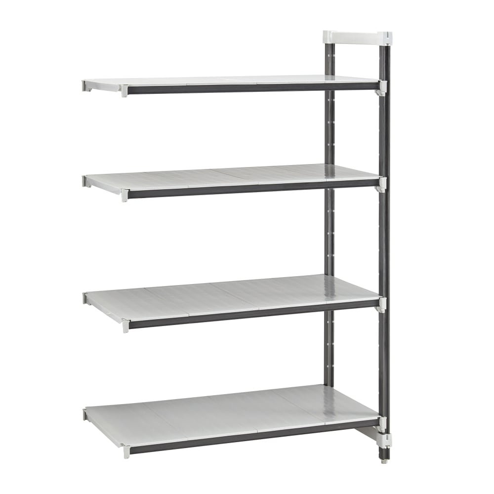 144-EXA212472S4480 24" NSF 4-Tier Heavy-Duty Plastic Shelving Unit - Camshelving® Elements X...