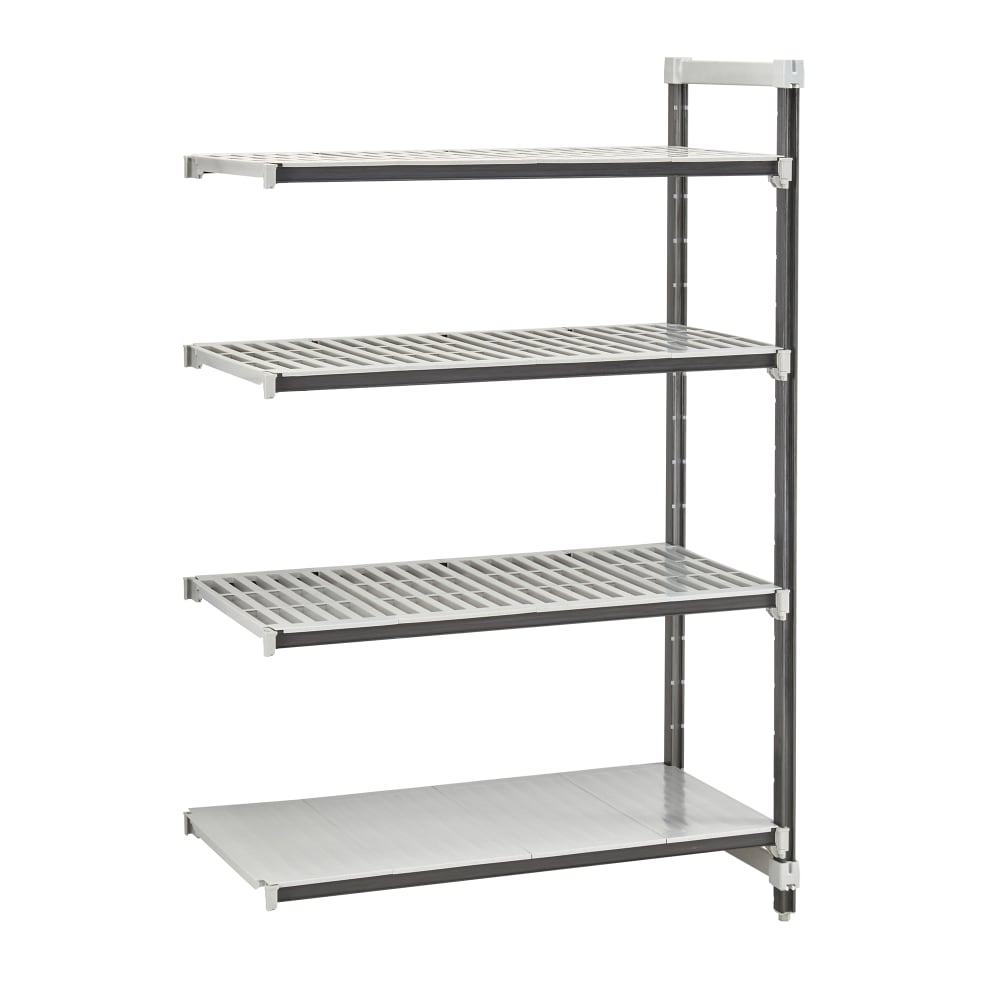 144-EXA213064VS4480 30" NSF 4-Tier Heavy-Duty Plastic Shelving Unit - Camshelving® Elements...