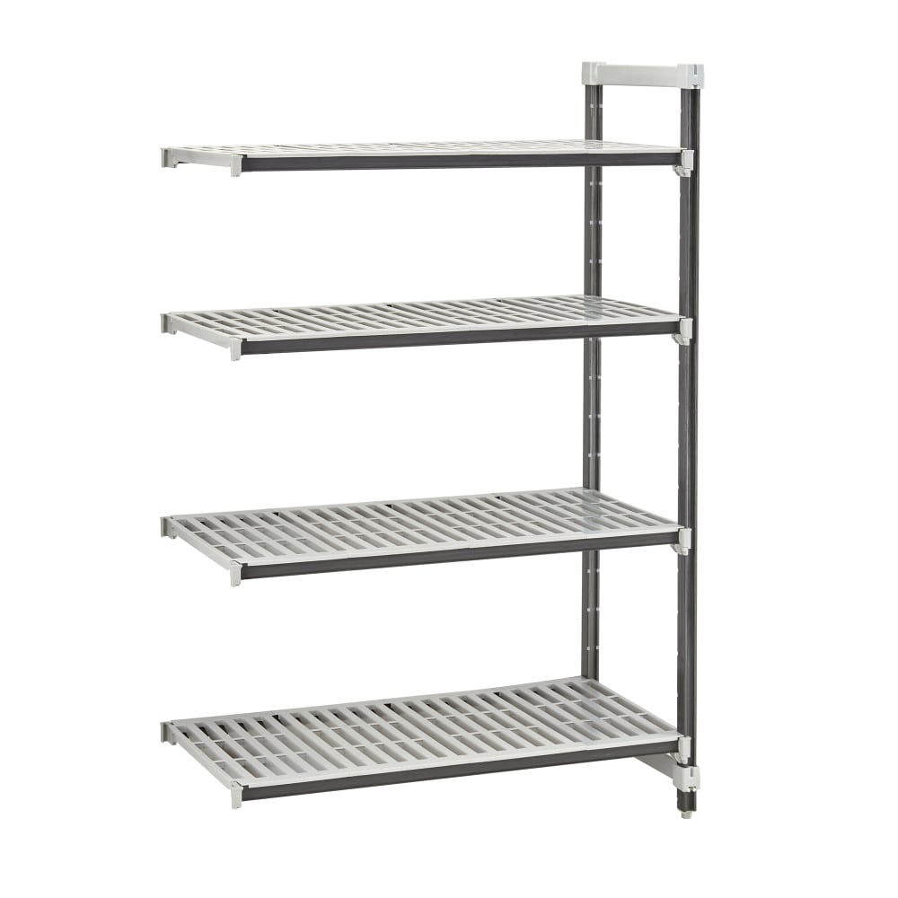 144-EXA213684V4480 36" NSF 4-Tier Heavy-Duty Plastic Shelving Unit - Camshelving® Elements X...
