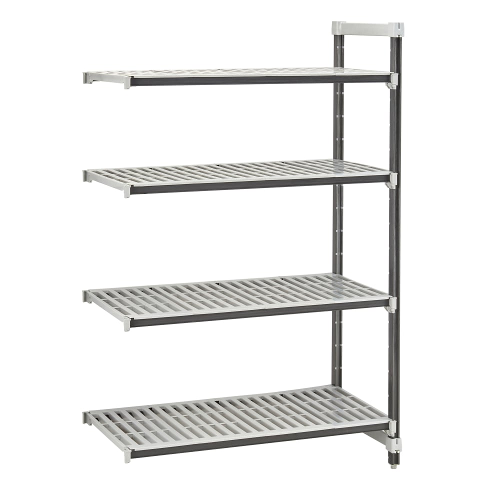 144-EXA182472V4480 24" NSF 4-Tier Heavy-Duty Plastic Shelving Unit - Camshelving® Elements X...