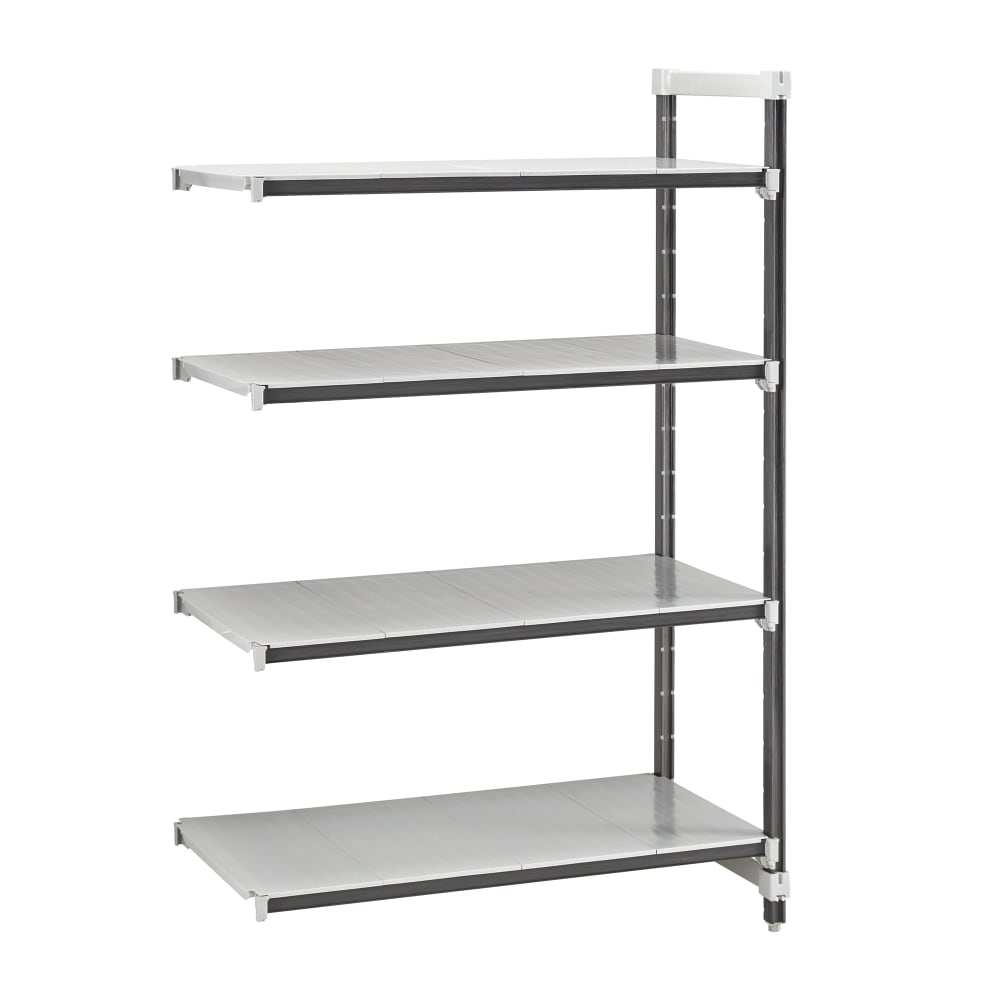 144-EXA183072S4480 30" NSF 4-Tier Heavy-Duty Plastic Shelving Unit - Camshelving® Elements X...