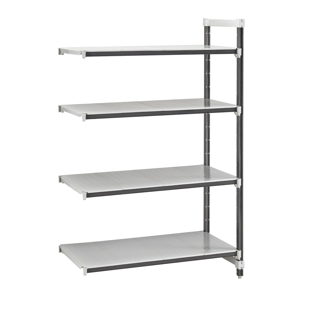144-EXA183684S4480 36" NSF 4-Tier Heavy-Duty Plastic Shelving Unit - Camshelving® Elements X...