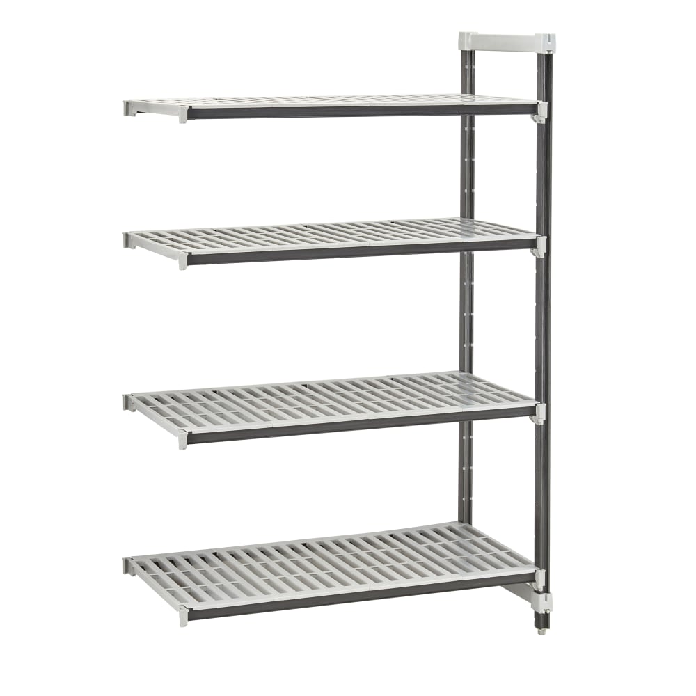 144-EXA214872V4480 48" NSF 4-Tier Heavy-Duty Plastic Shelving Unit - Camshelving® Elements X...