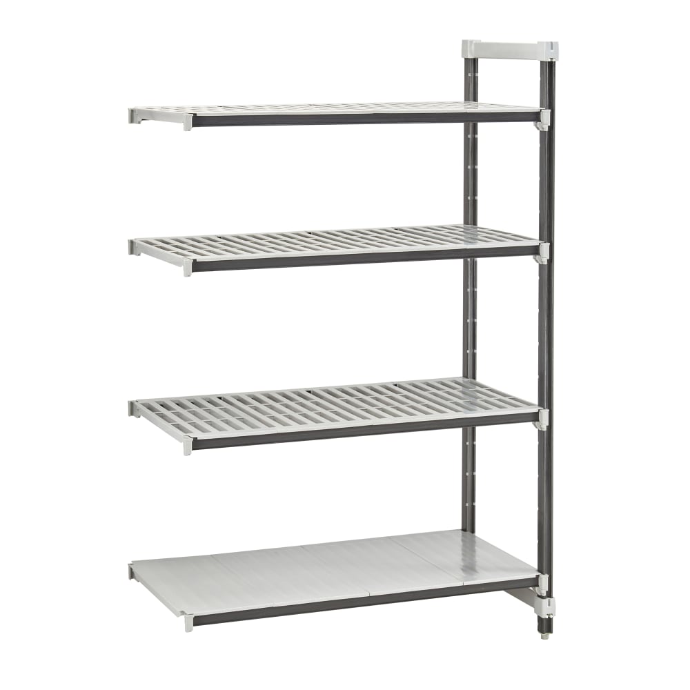 144-EXA216064VS4480 60" NSF 4-Tier Heavy-Duty Plastic Shelving Unit - Camshelving® Elements...