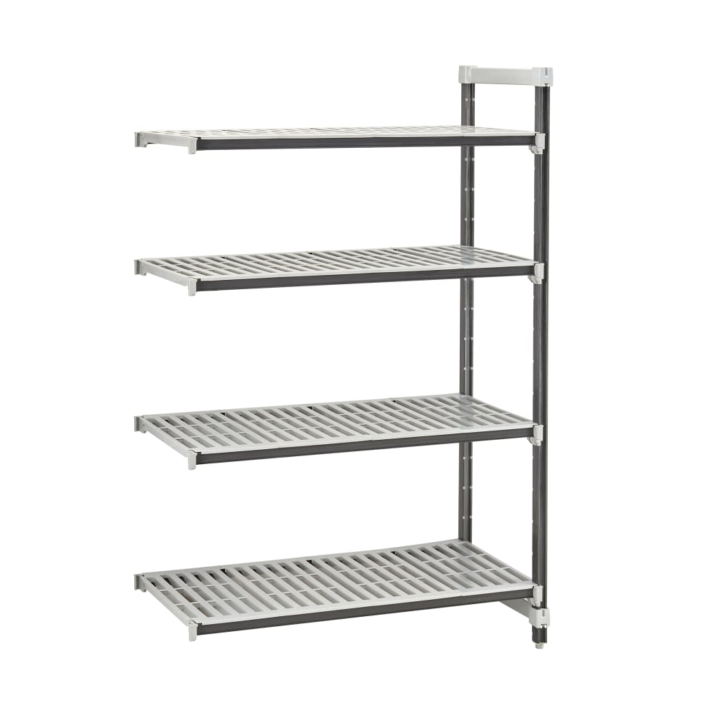 144-EXA183684V4480 36" NSF 4-Tier Heavy-Duty Plastic Shelving Unit - Camshelving® Elements X...