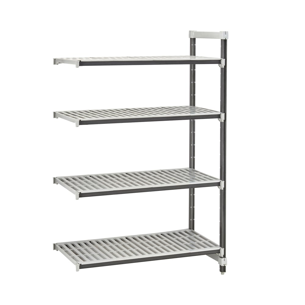144-EXA184272V4480 42" NSF 4-Tier Heavy-Duty Plastic Shelving Unit - Camshelving® Elements X...