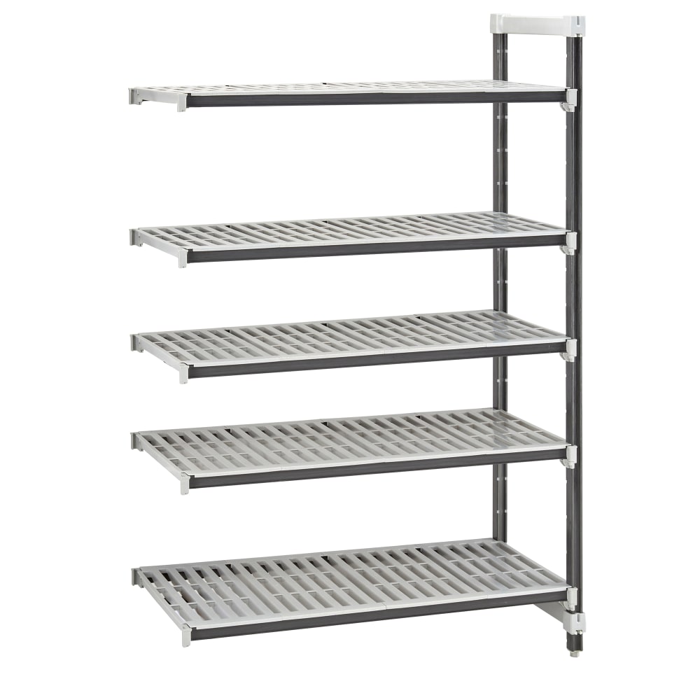 144-EXA214884V5480 48" NSF 5-Tier Heavy-Duty Plastic Shelving Unit - Camshelving® Elements X...