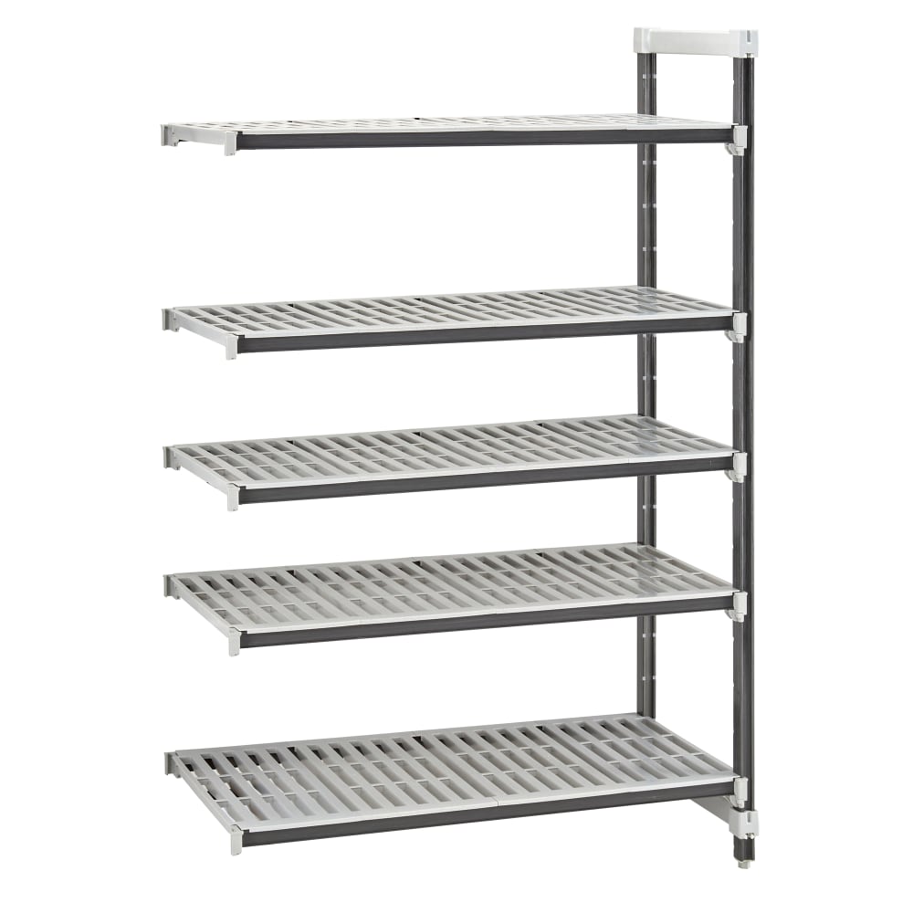 144-EXA215464V5480 54" NSF 5-Tier Heavy-Duty Plastic Shelving Unit - Camshelving® Elements X...