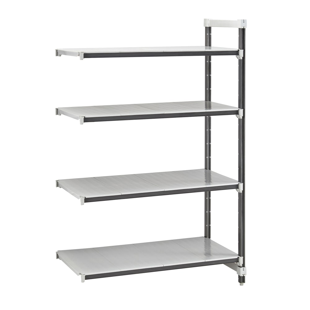 144-EXA243684S4480 36" NSF 4-Tier Heavy-Duty Plastic Shelving Unit - Camshelving® Elements X...