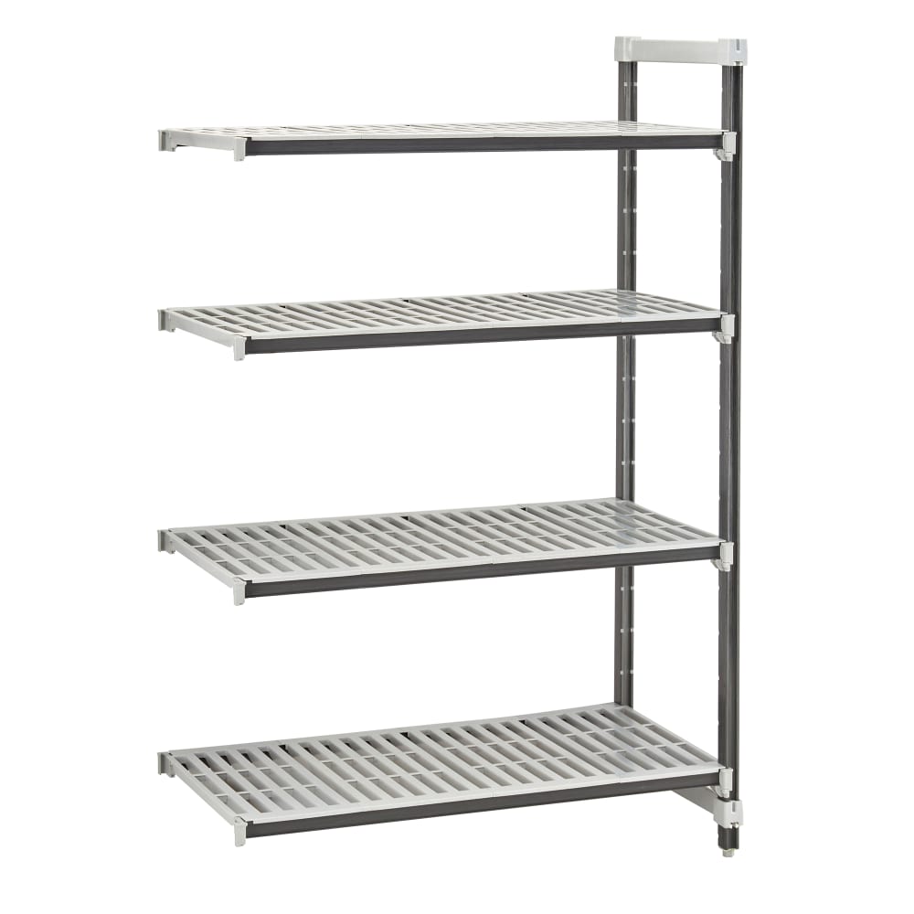 144-EXA216084V4480 60" NSF 4-Tier Heavy-Duty Plastic Shelving Unit - Camshelving® Elements X...
