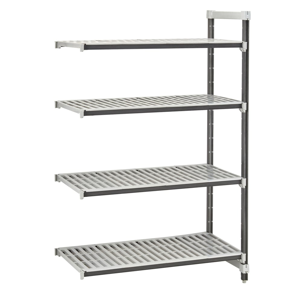144-EXA242472V4480 24" NSF 4-Tier Heavy-Duty Plastic Shelving Unit - Camshelving® Elements X...