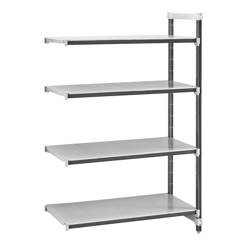 144-EXA243672S4480 36" NSF 4-Tier Heavy-Duty Plastic Shelving Unit - Camshelving® Elements X...