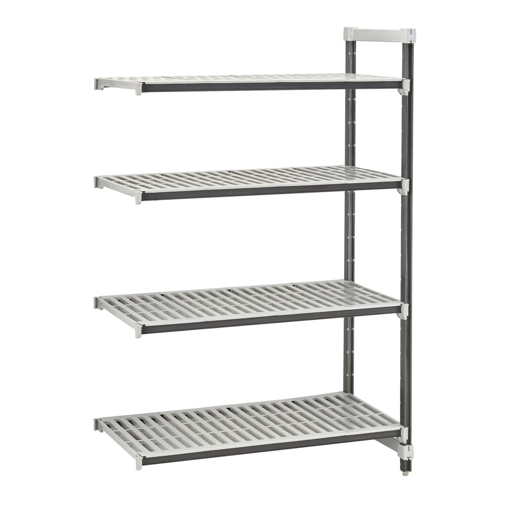 144-EXA243672V4480 36" NSF 4-Tier Heavy-Duty Plastic Shelving Unit - Camshelving® Elements X...