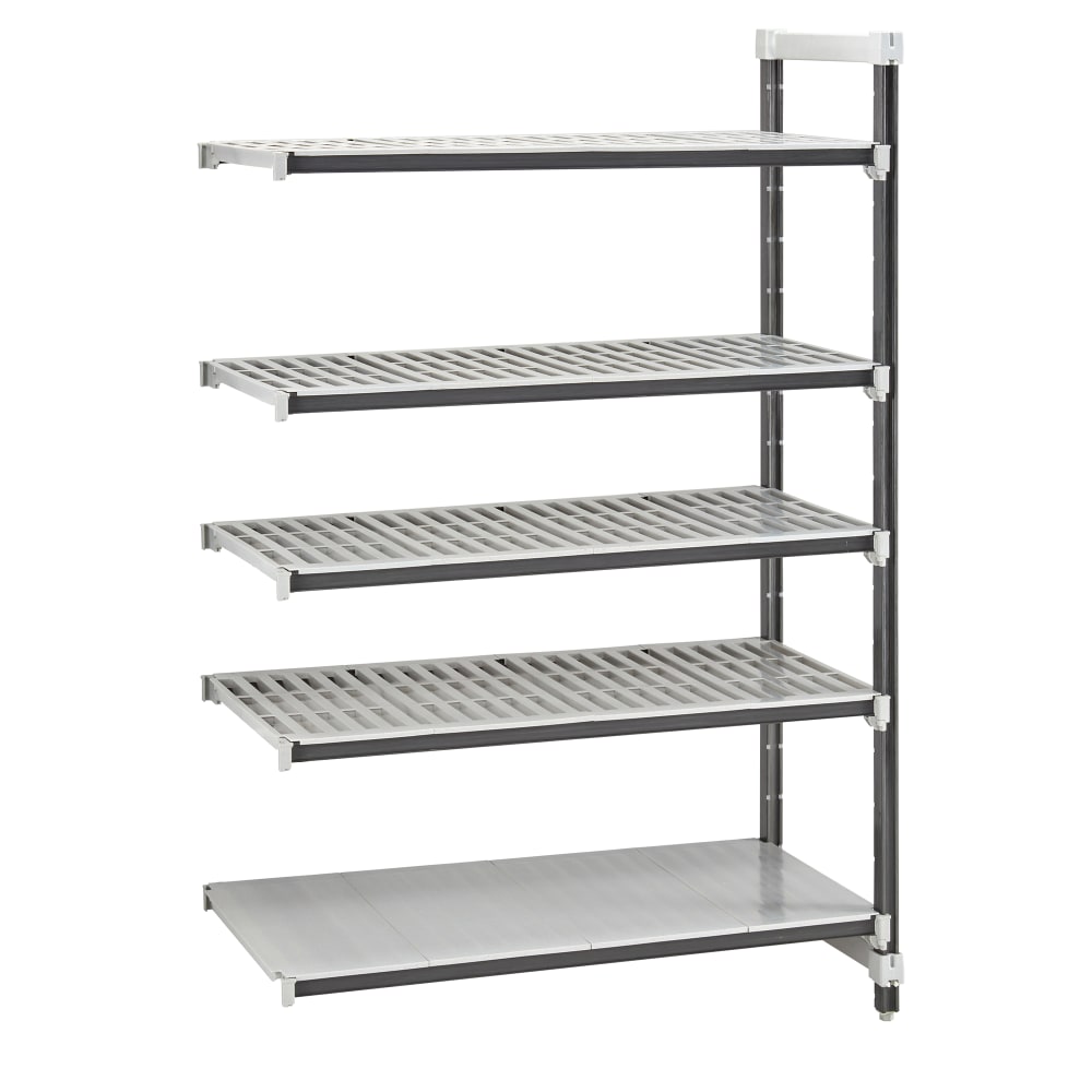 144-EXA243084S5480 Camshelving Elements XTRA Add-On Solid Shelving Unit - 5 Shelves, 30"L x...