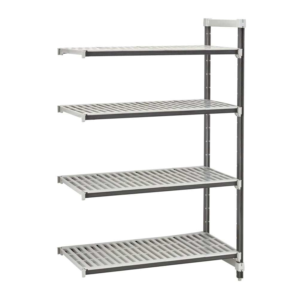 144-EXA243684V4480 36" NSF 4-Tier Heavy-Duty Plastic Shelving Unit - Camshelving® Elements X...