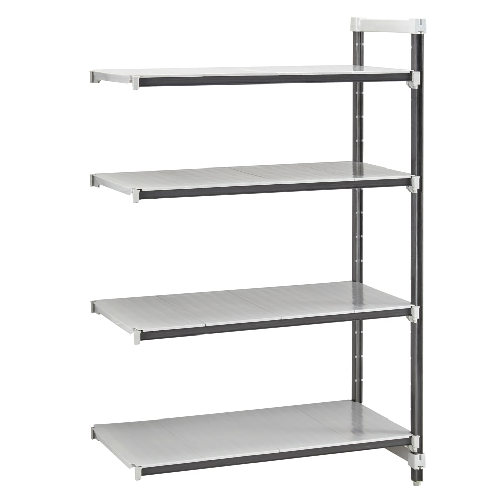 144-EXA244872S4480 48" NSF 4-Tier Heavy-Duty Plastic Shelving Unit - Camshelving® Elements X...