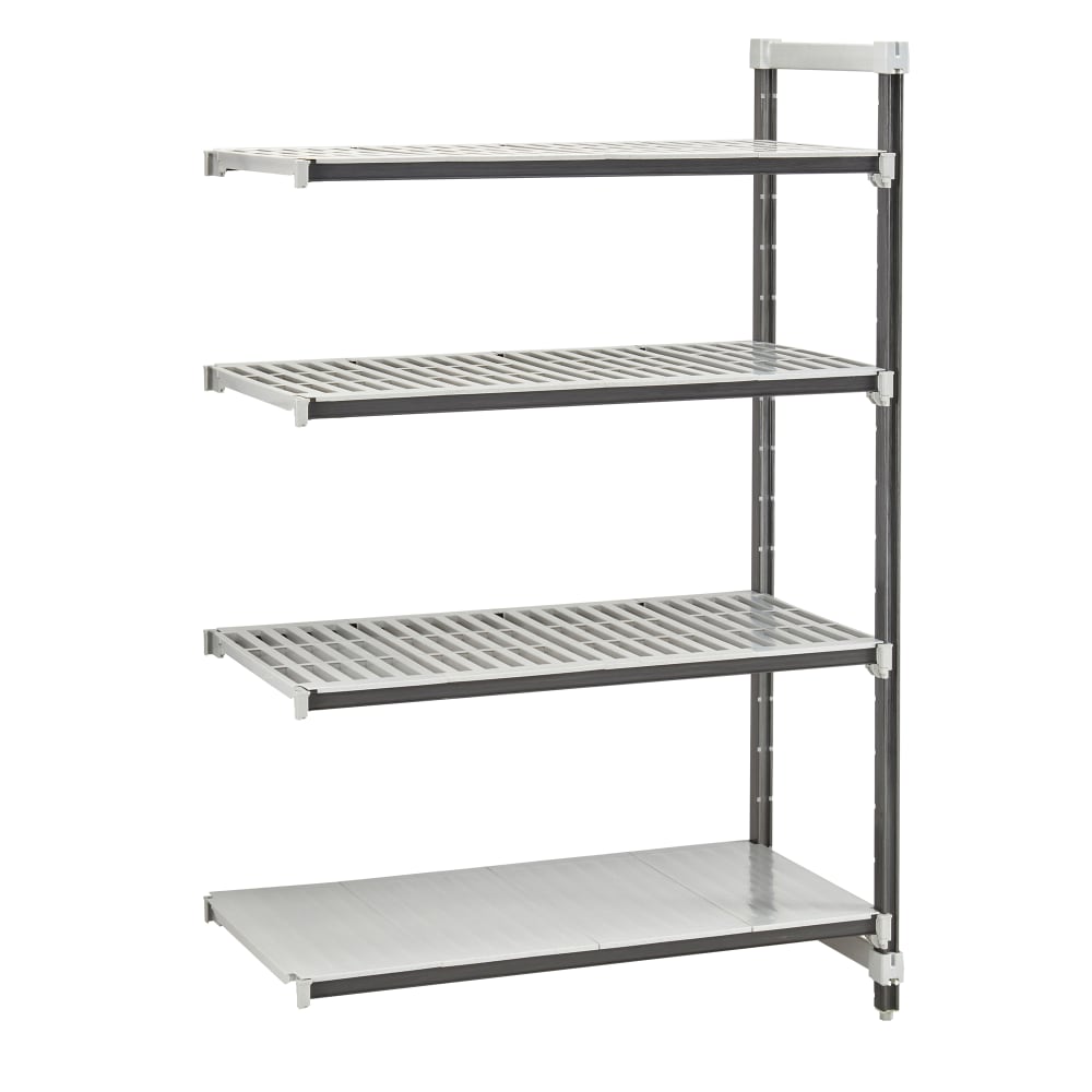 144-EXA245464VS4480 54" NSF 4-Tier Heavy-Duty Plastic Shelving Unit - Camshelving® Elements...