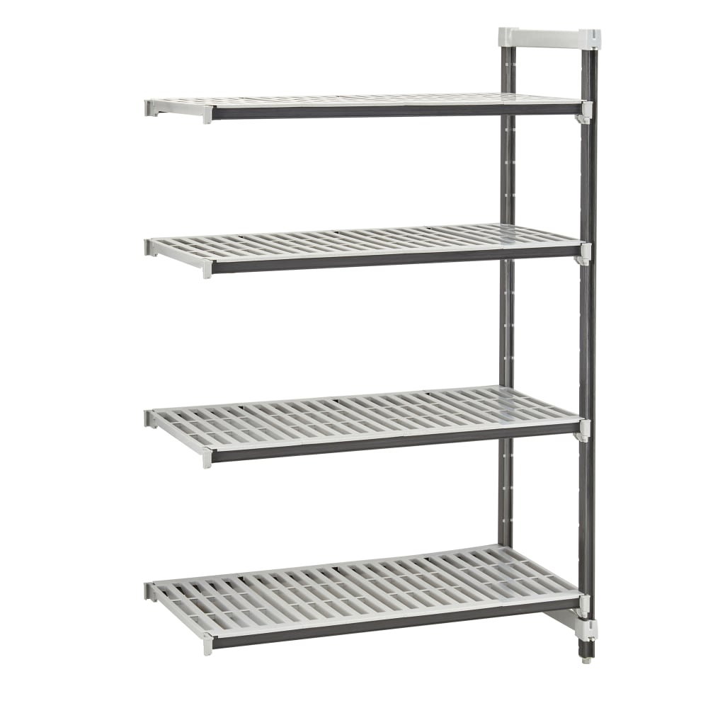 144-EXA245472V4480 54" NSF 4-Tier Heavy-Duty Plastic Shelving Unit - Camshelving® Elements X...