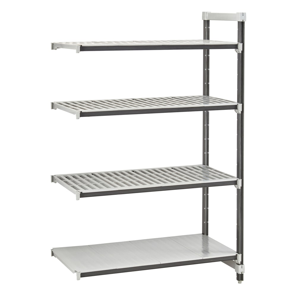 144-EXA247264VS4480 72" NSF 4-Tier Heavy-Duty Plastic Shelving Unit - Camshelving® Elements...