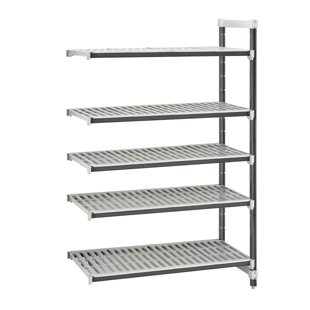 144-EXA247284V5480 72" NSF 5-Tier Heavy-Duty Plastic Shelving Unit - Camshelving® Elements X...