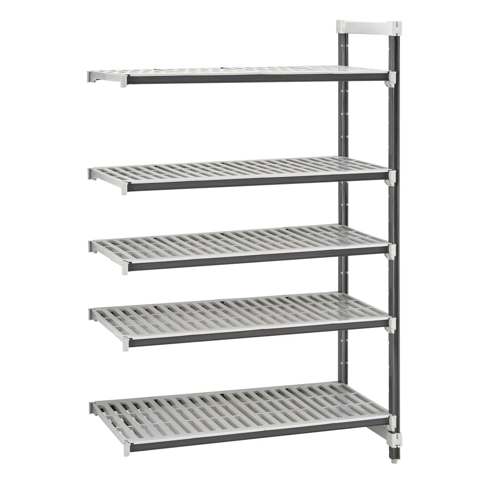 144-EXA243684V5480 36" NSF 5-Tier Heavy-Duty Plastic Shelving Unit - Camshelving® Elements X...