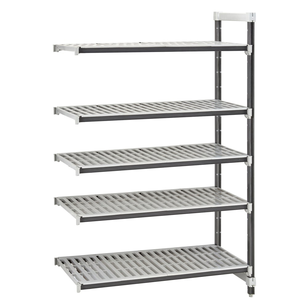 144-EXA246084V5480 60" NSF 5-Tier Heavy-Duty Plastic Shelving Unit - Camshelving® Elements X...