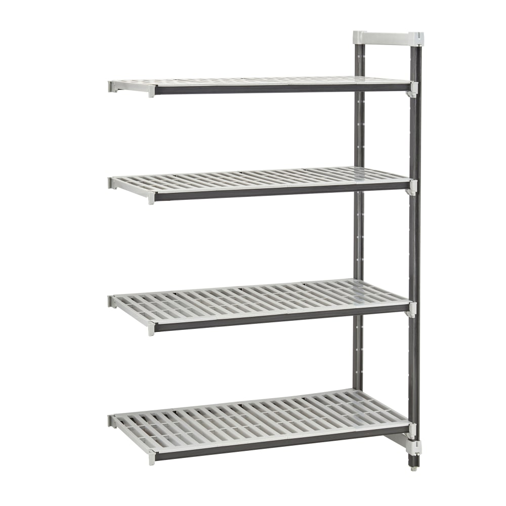 144-EXA247284V4480 72" NSF 4-Tier Heavy-Duty Plastic Shelving Unit - Camshelving® Elements X...