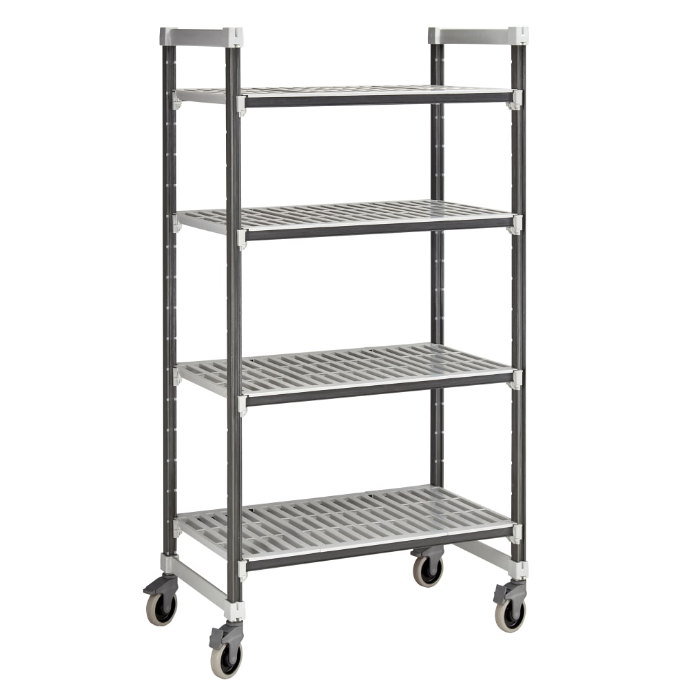 144-EXMU244870V4480 48" NSF 4-Tier Heavy-Duty Plastic Shelving Unit - Camshelving® Elements...