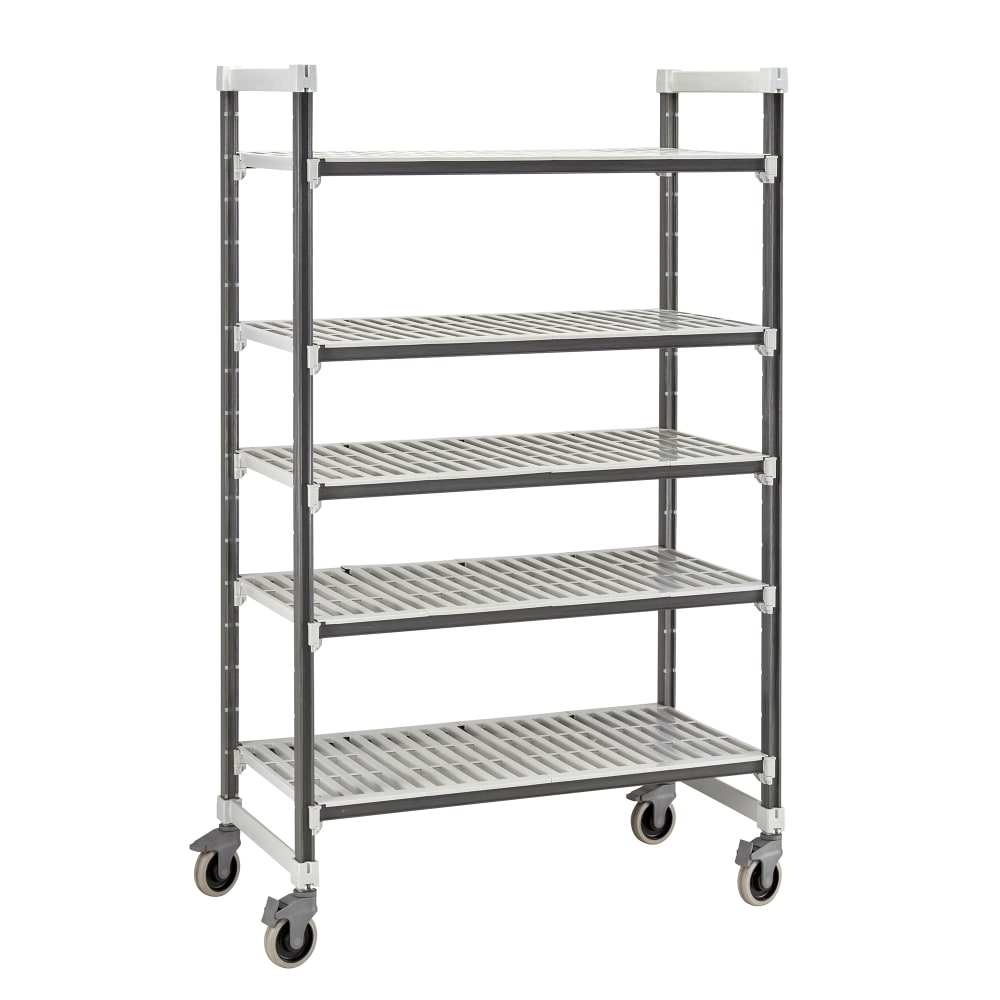 144-EXMU244870V5480 48" NSF 5-Tier Heavy-Duty Plastic Shelving Unit - Camshelving® Elements...