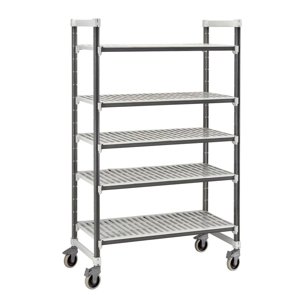 144-EXMU213670V5480 36" NSF 5-Tier Heavy-Duty Plastic Shelving Unit - Camshelving® Elements...
