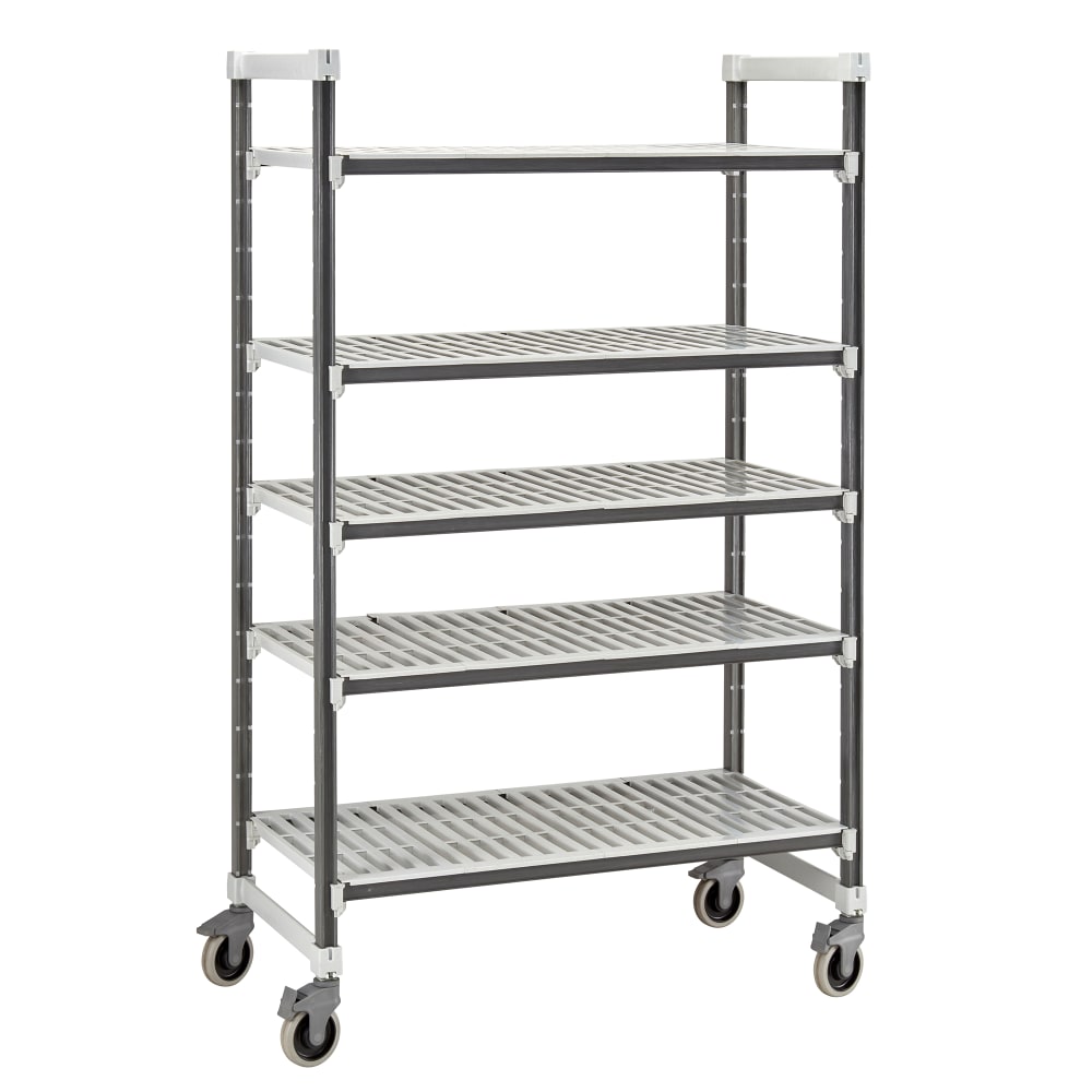 144-EXMU213678V5480 36" NSF 4-Tier Heavy-Duty Plastic Shelving Unit - Camshelving® Elements...