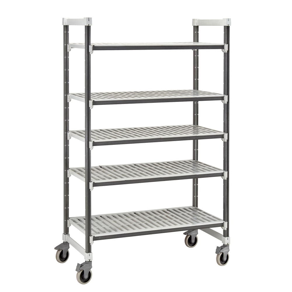 144-EXMU216078V5480 60" NSF 5-Tier Heavy-Duty Plastic Shelving Unit - Camshelving® Elements...