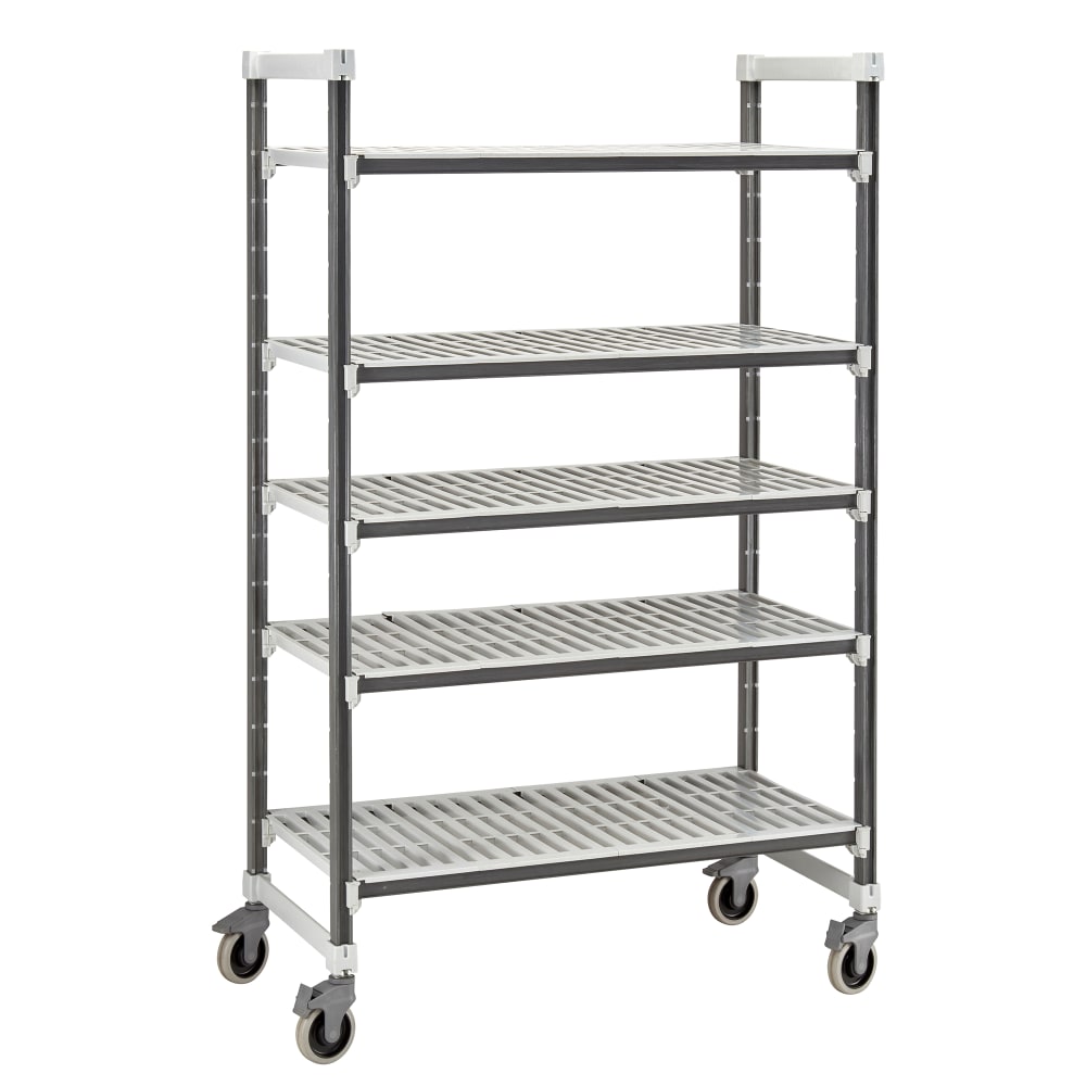 144-EXMU214278V5480 42" NSF 5-Tier Heavy-Duty Plastic Shelving Unit - Camshelving® Elements...