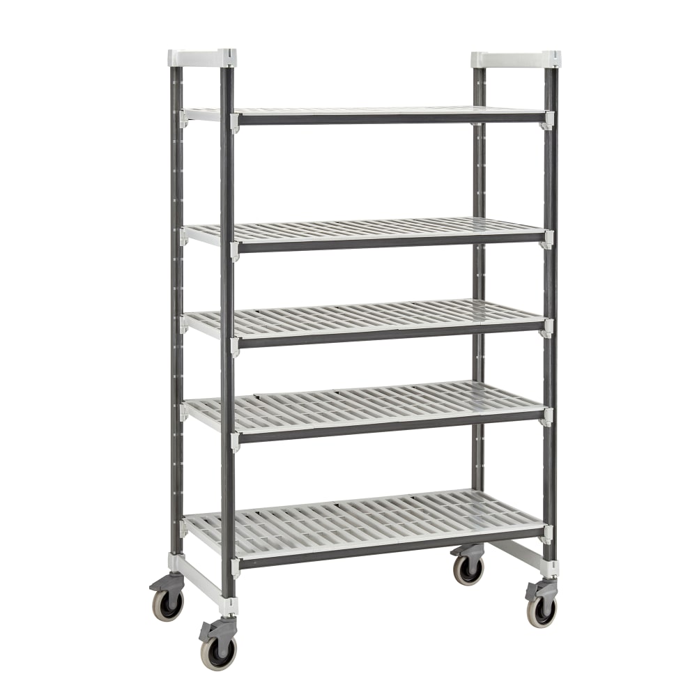 144-EXMU214870V5480 48" NSF 5-Tier Heavy-Duty Plastic Shelving Unit - Camshelving® Elements...