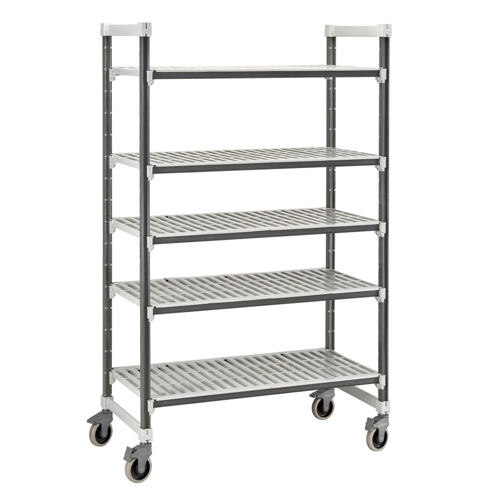 144-EXMU244270V5480 42" NSF 5-Tier Heavy-Duty Plastic Shelving Unit - Camshelving® Elements...