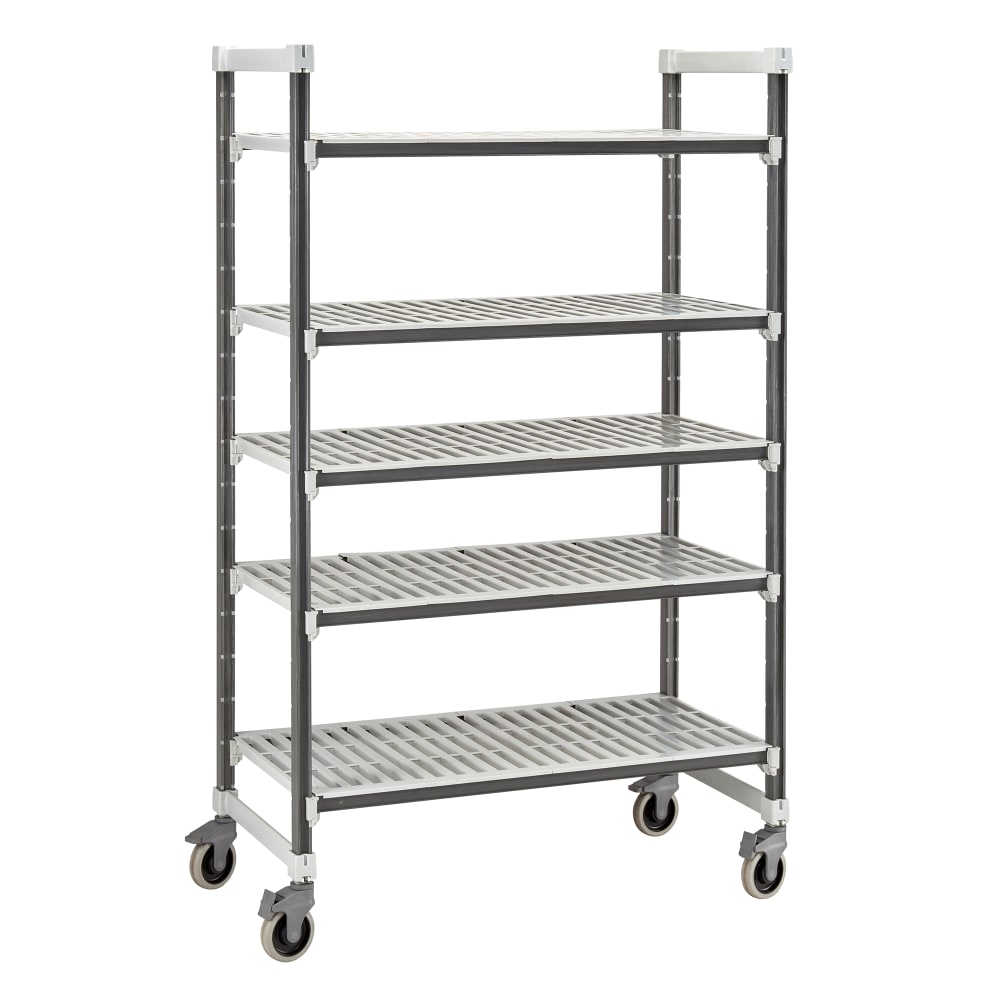 144-EXMU244878V5480 48" NSF 5-Tier Heavy-Duty Plastic Shelving Unit - Camshelving® Elements...