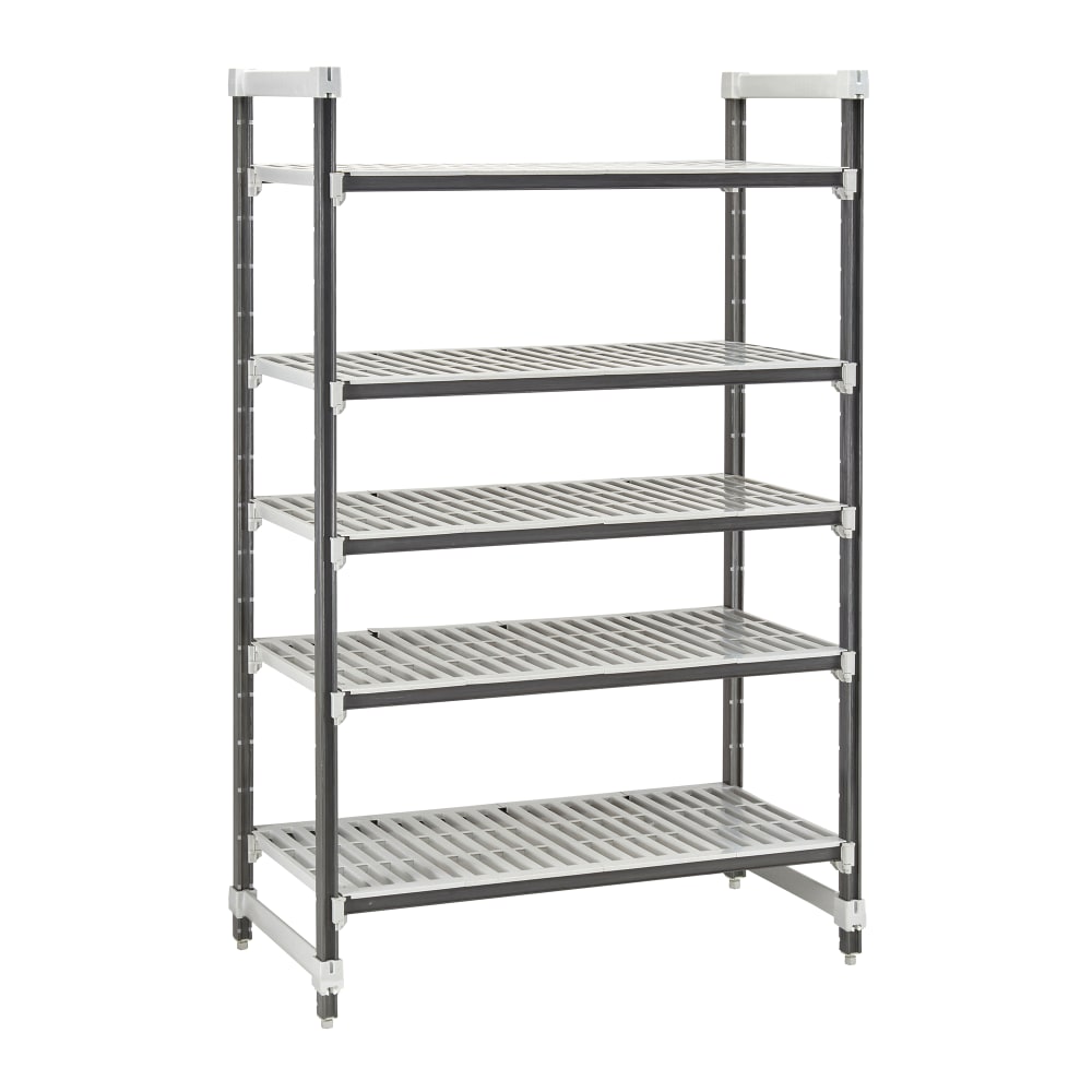144-EXU183072V5480 30" NSF 5-Tier Heavy-Duty Plastic Shelving Unit - Camshelving® Elements X...