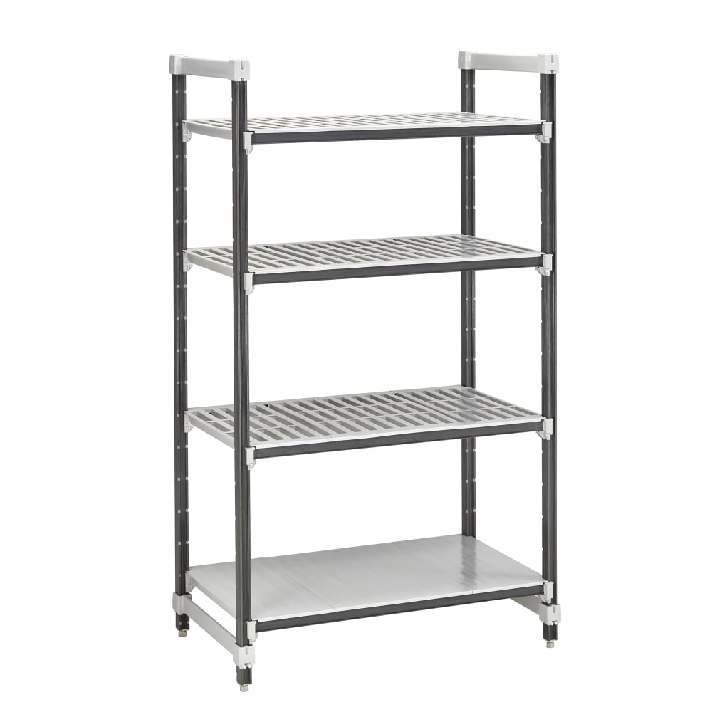144-EXU184264VS4480 42" NSF 4-Tier Heavy-Duty Plastic Shelving Unit - Camshelving® Elements...