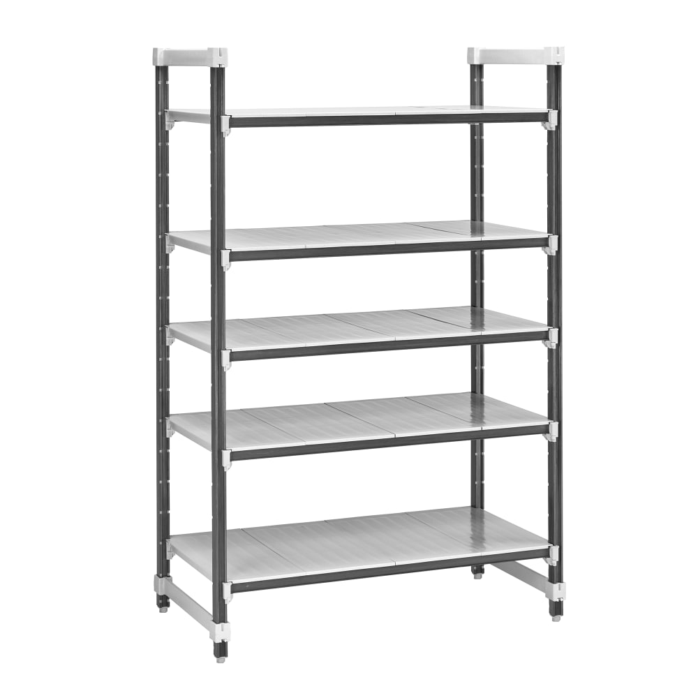 144-EXU182484S5480 24" NSF 5-Tier Heavy-Duty Plastic Shelving Unit - Camshelving® Elements X...