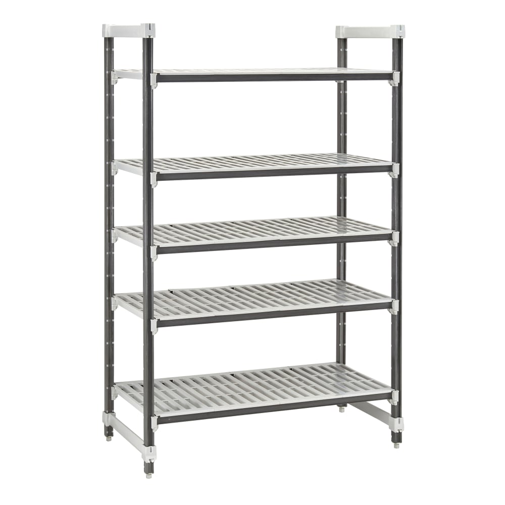 144-EXU183084V5480 30" NSF 5-Tier Heavy-Duty Plastic Shelving Unit - Camshelving® Elements X...