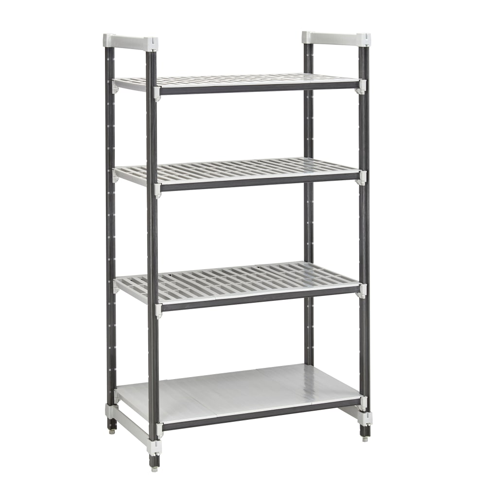 144-EXU183084VS4480 30" NSF 4-Tier Heavy-Duty Plastic Shelving Unit - Camshelving® Elements...