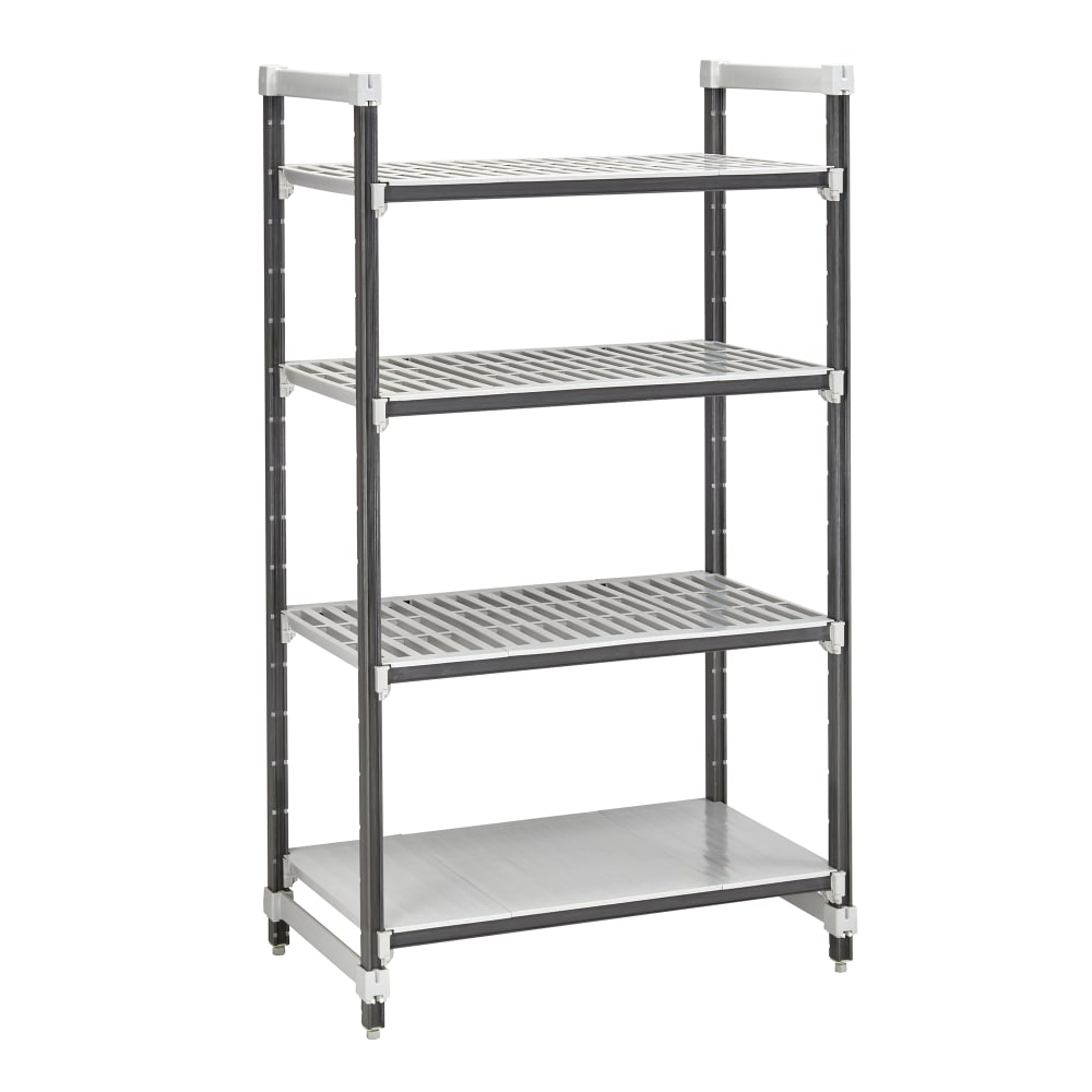 144-EXU183664VS4480 36" NSF 4-Tier Heavy-Duty Plastic Shelving Unit - Camshelving® Elements...