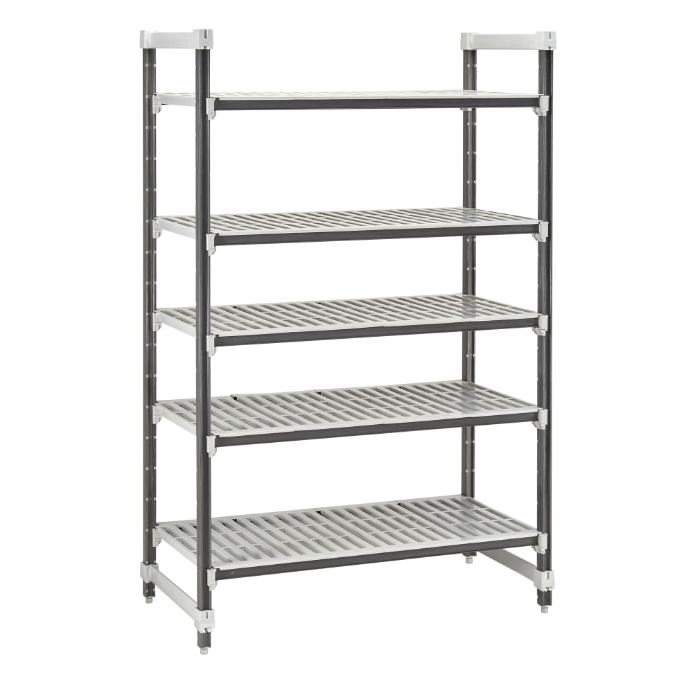 144-EXU183672V5480 36" NSF 5-Tier Heavy-Duty Plastic Shelving Unit - Camshelving® Elements X...