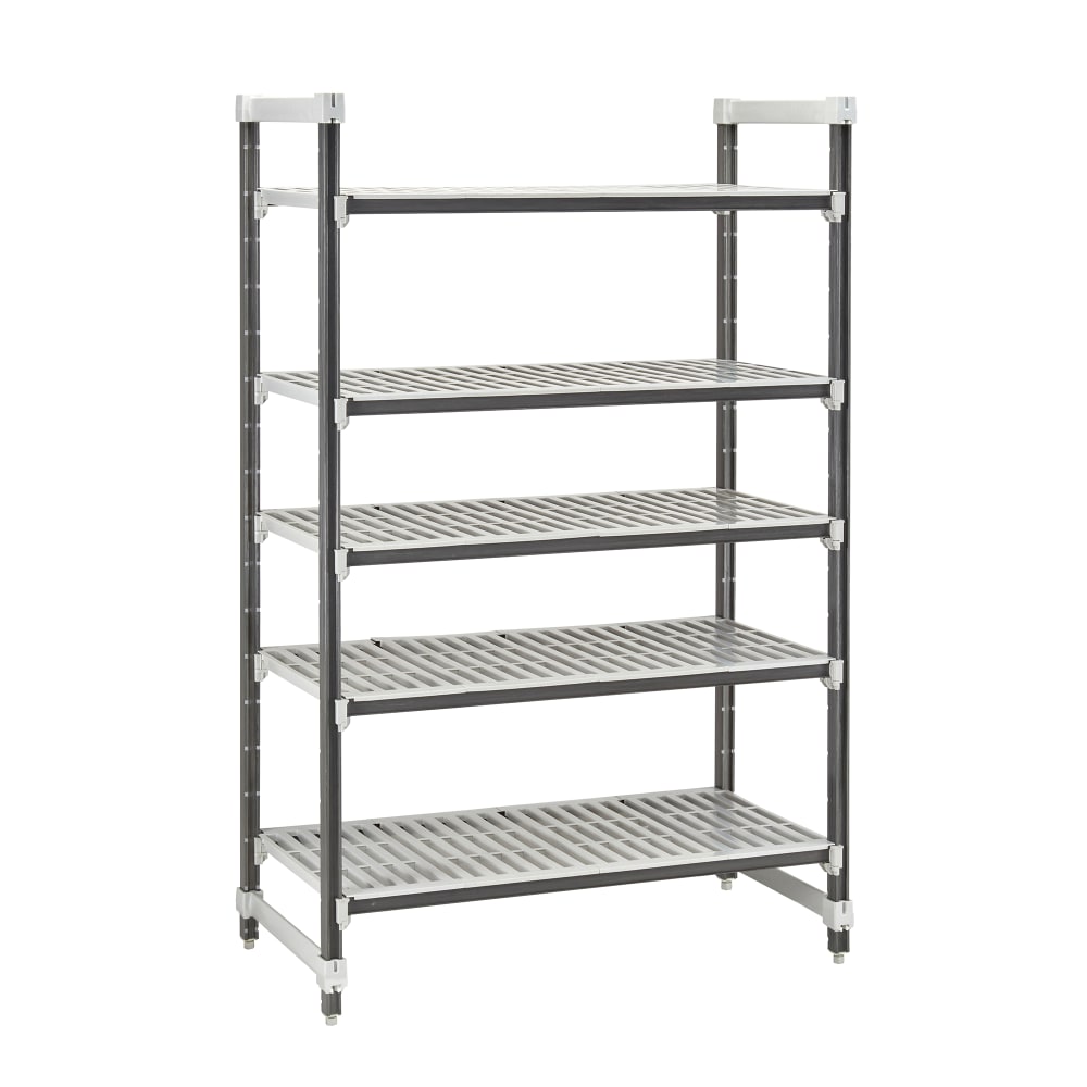 144-EXU183684V5480 36" NSF 5-Tier Heavy-Duty Plastic Shelving Unit - Camshelving® Elements X...