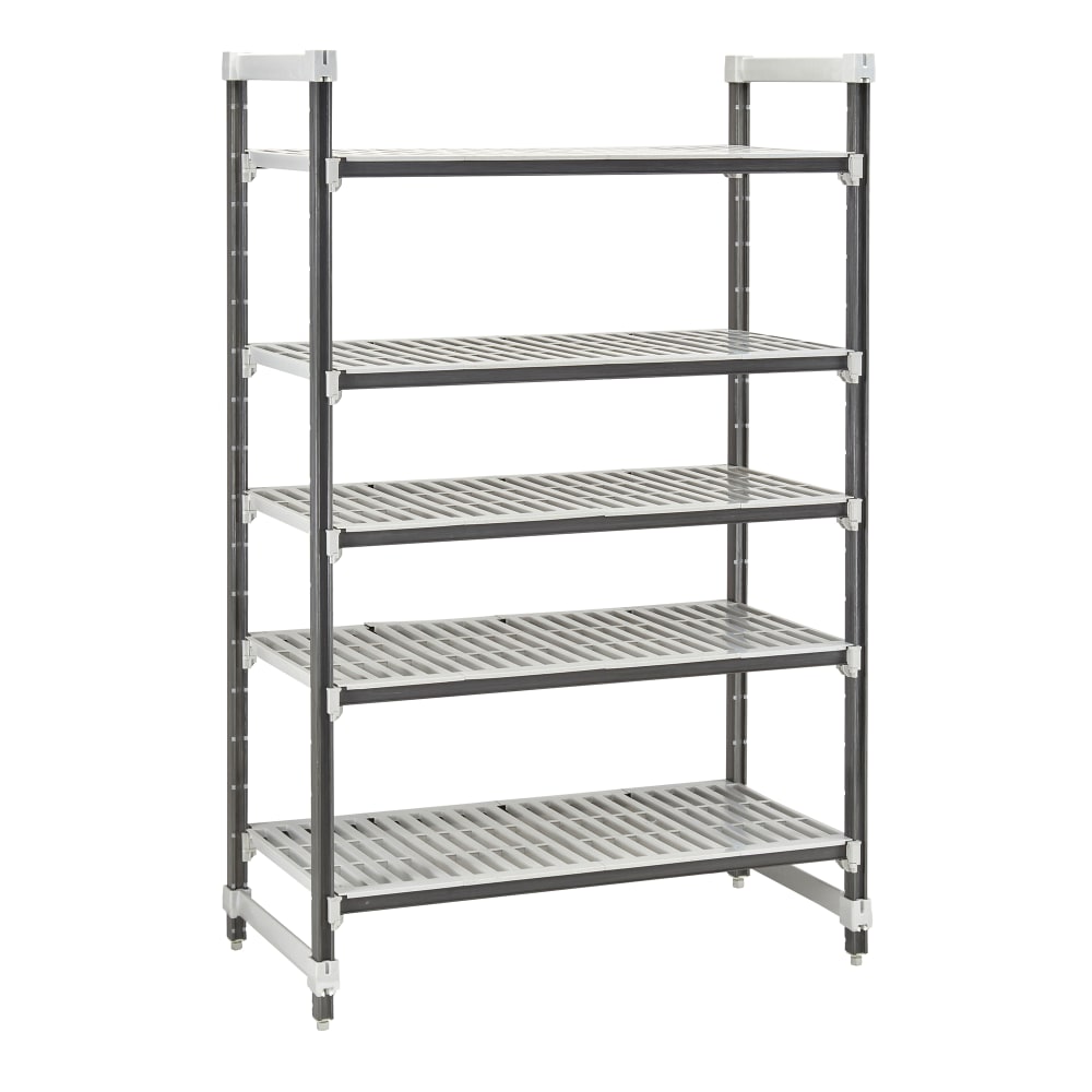 144-EXU184884V5480 48" NSF 5-Tier Heavy-Duty Plastic Shelving Unit - Camshelving® Elements X...