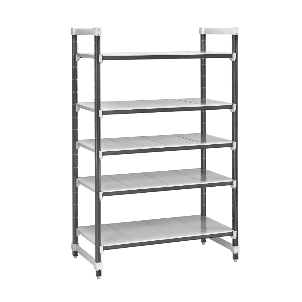 144-EXU183684S5480 36" NSF 5-Tier Heavy-Duty Plastic Shelving Unit - Camshelving® Elements X...