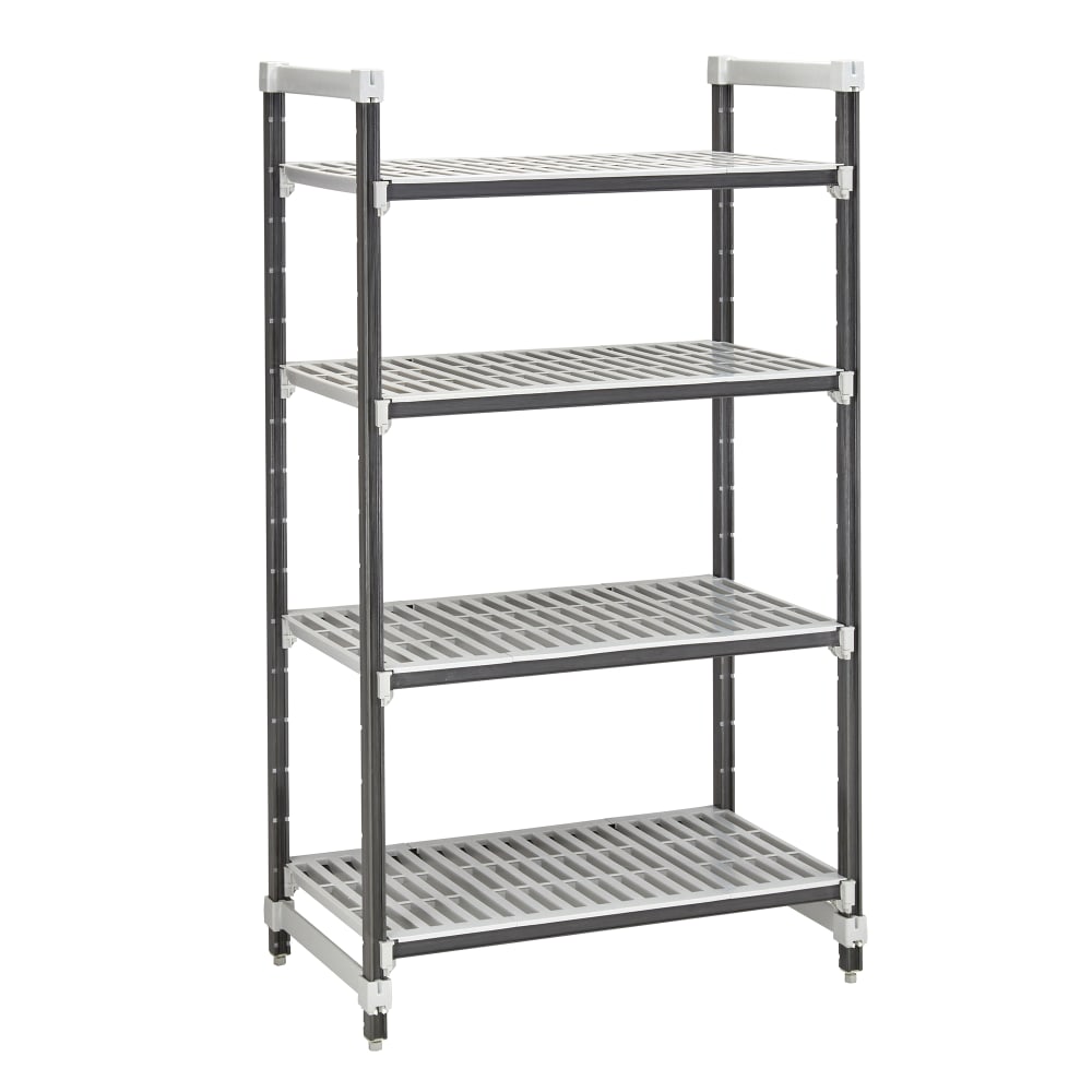 144-EXU184284V4480 42" NSF 4-Tier Heavy-Duty Plastic Shelving Unit - Camshelving® Elements X...