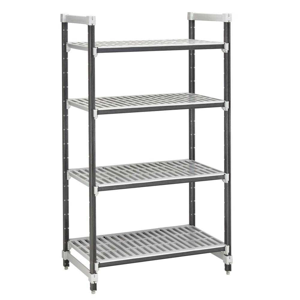144-EXU184872V4480 48" NSF 4-Tier Heavy-Duty Plastic Shelving Unit - Camshelving® Elements X...