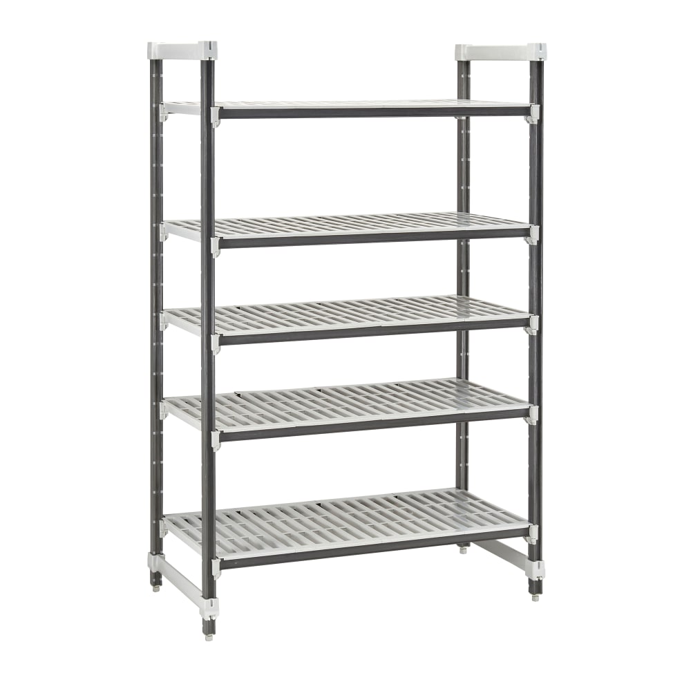 144-EXU184872V5480 48" NSF 5-Tier Heavy-Duty Plastic Shelving Unit - Camshelving® Elements X...