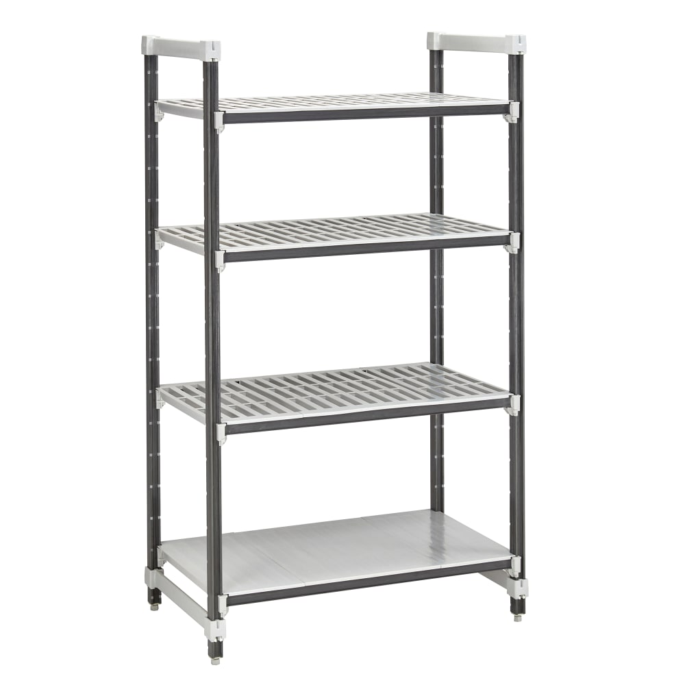 144-EXU187264VS4480 72" NSF 4-Tier Heavy-Duty Plastic Shelving Unit - Camshelving® Elements...